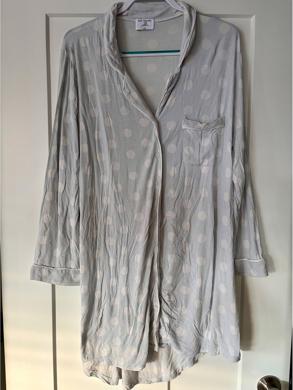 Riot Theory x Jillian Harris Polka Dot Sleepshirt — Size Large
